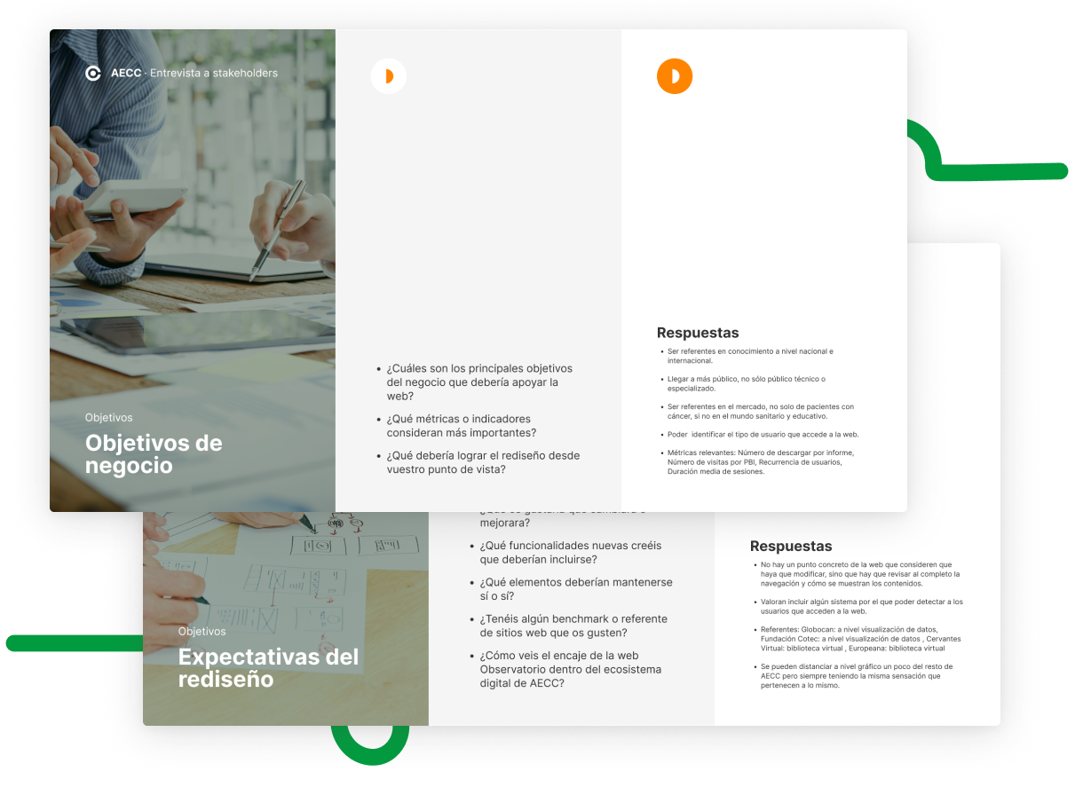 Diapositiva de presentación de resultados