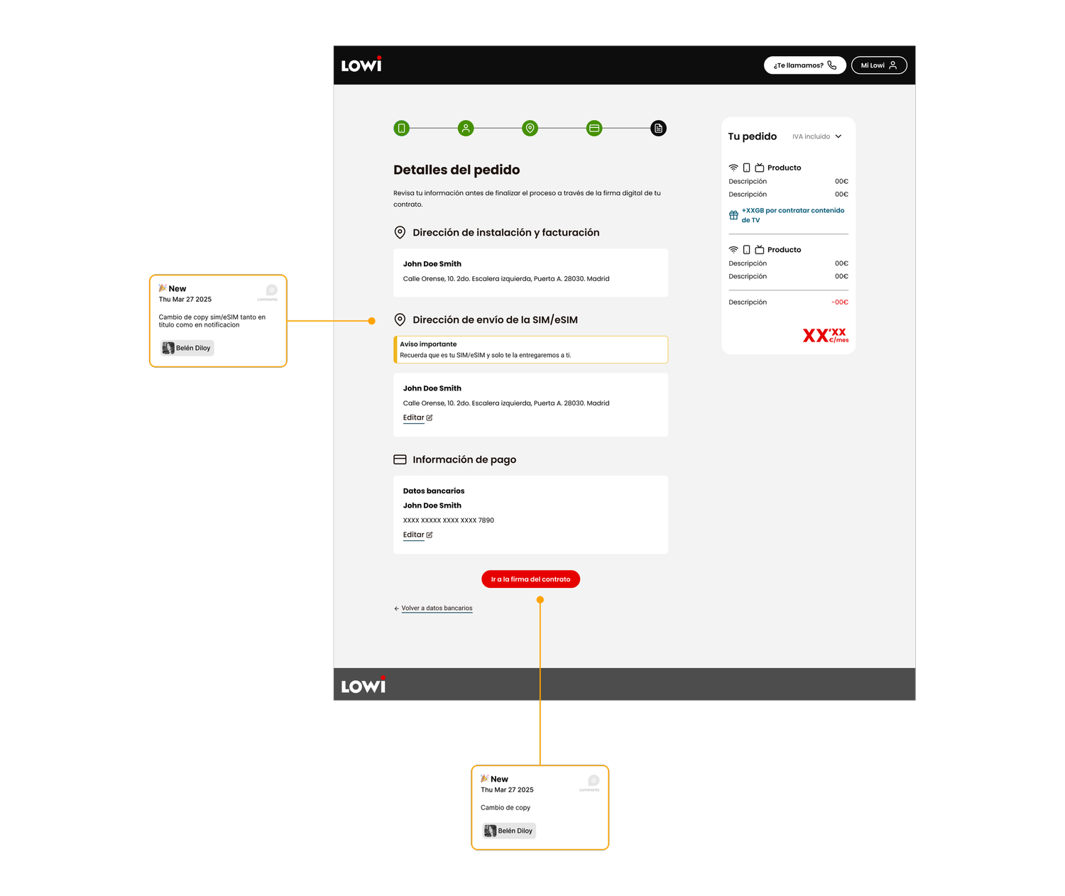 Página web del proceso de contratación